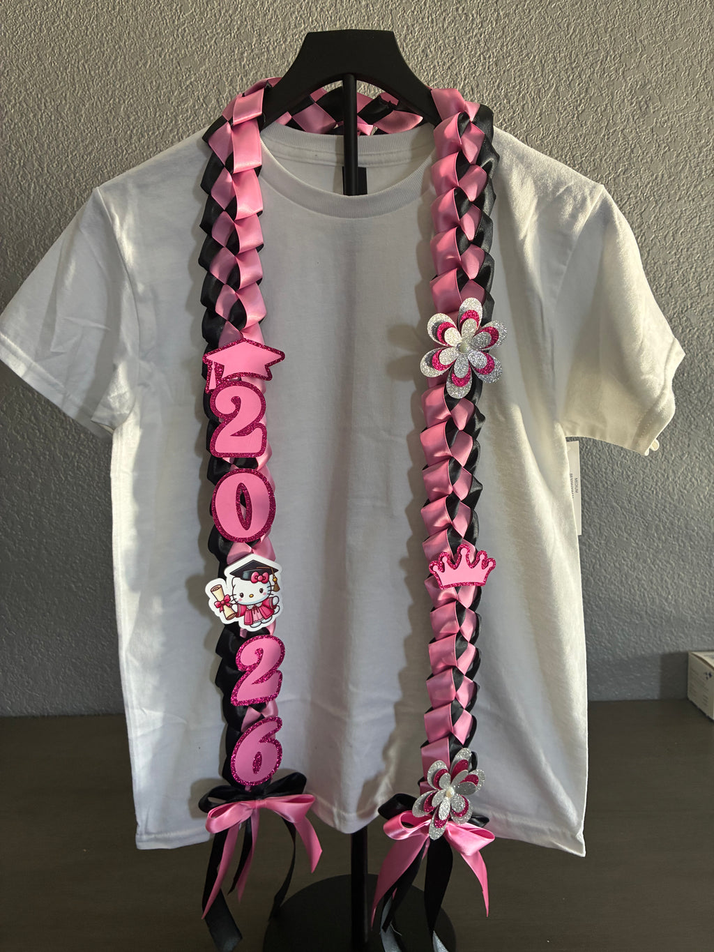 Pink And Black with Hello Kitty Lei